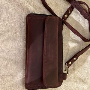 Handmade leather clutch/crossbody